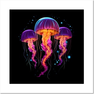 Glowing Jellyfish Posters and Art